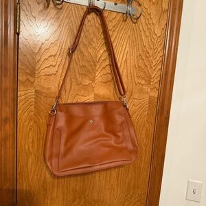 Brown Tan Vegan Leather Shoulder Bag